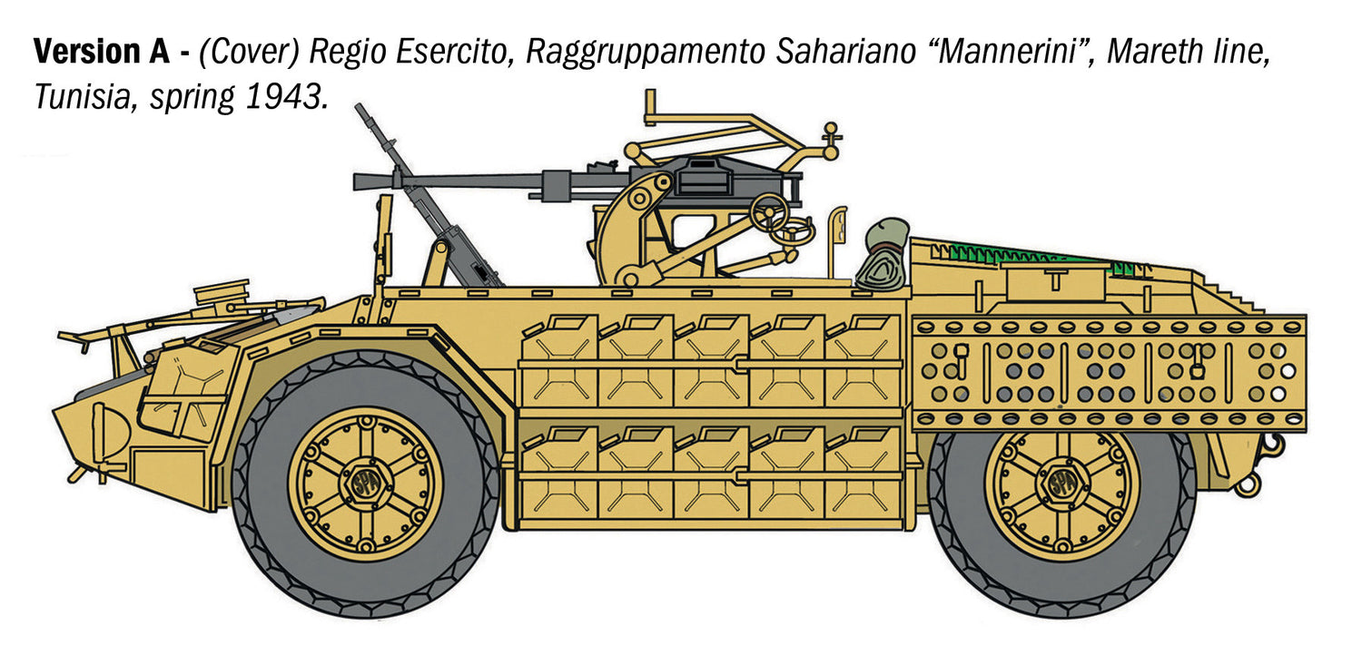 Italeri 1/72 AS.42 Sahariana Military Scale Model Truck 97044