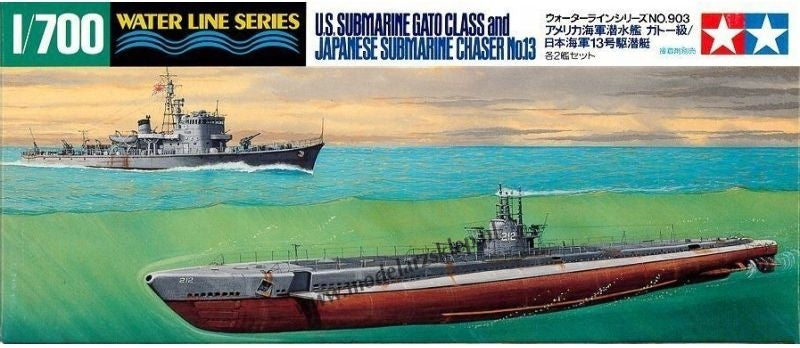 Tamiya 1/700 SCALE U. S. SUBMARINE GATO CLASS & JAPANESE SUBMARINE CHASER Model kit 31903