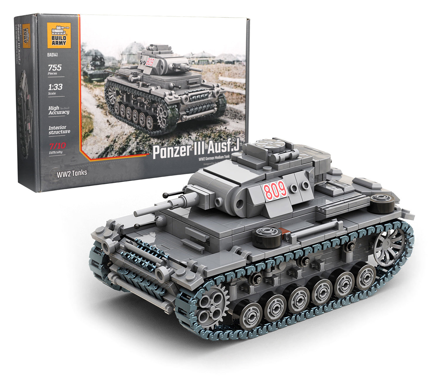 Panzer 3 Tank Building Block Set