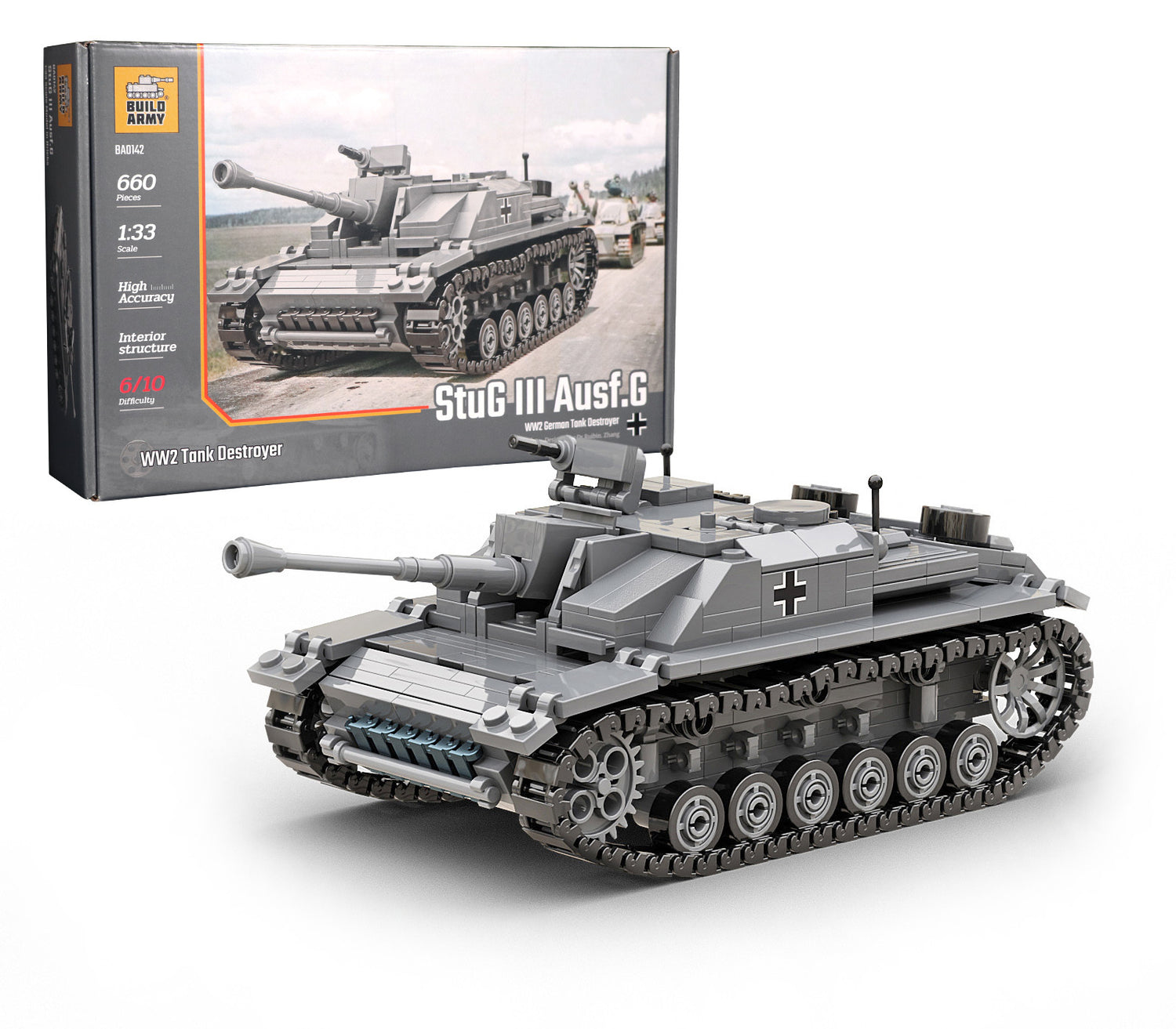 StuG lll Ausf. G Tank Destroyer Tank Building Block Set