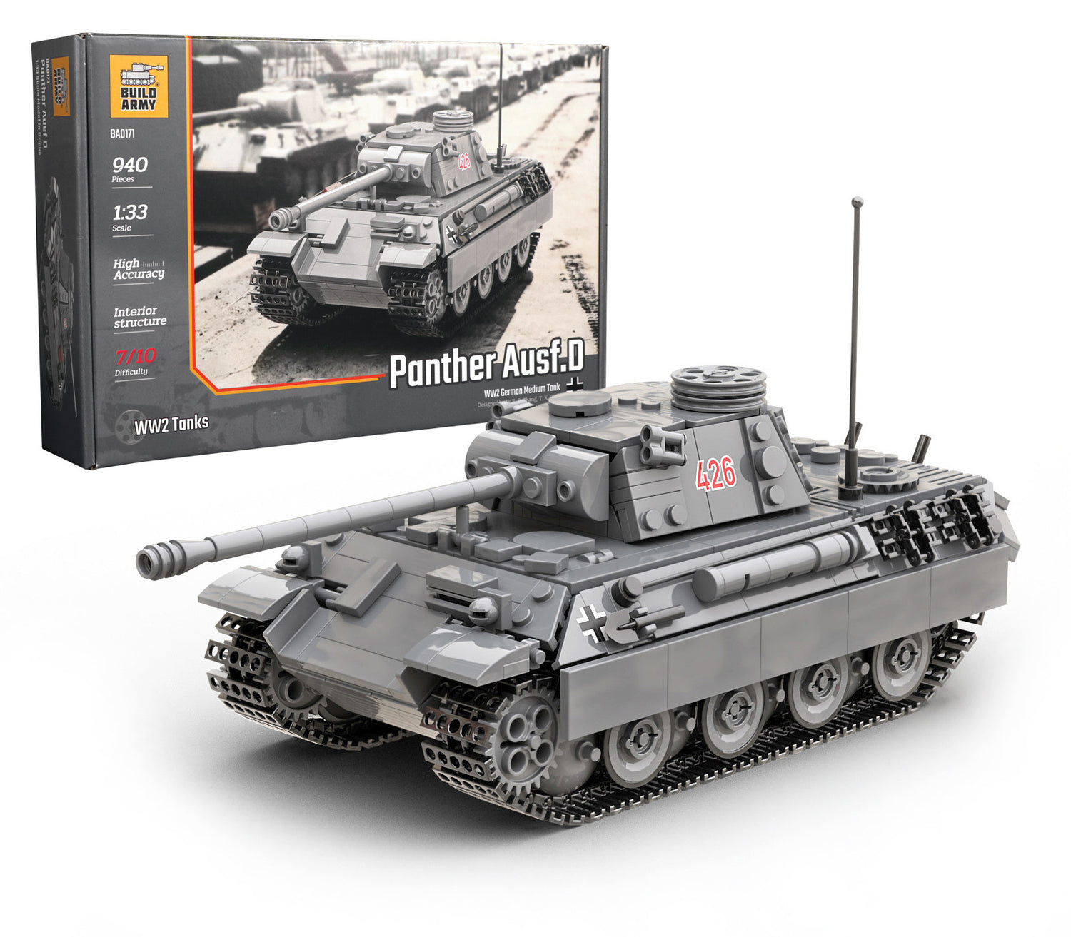 Panther Ausf D Buildamy Military Tank Building Block Set