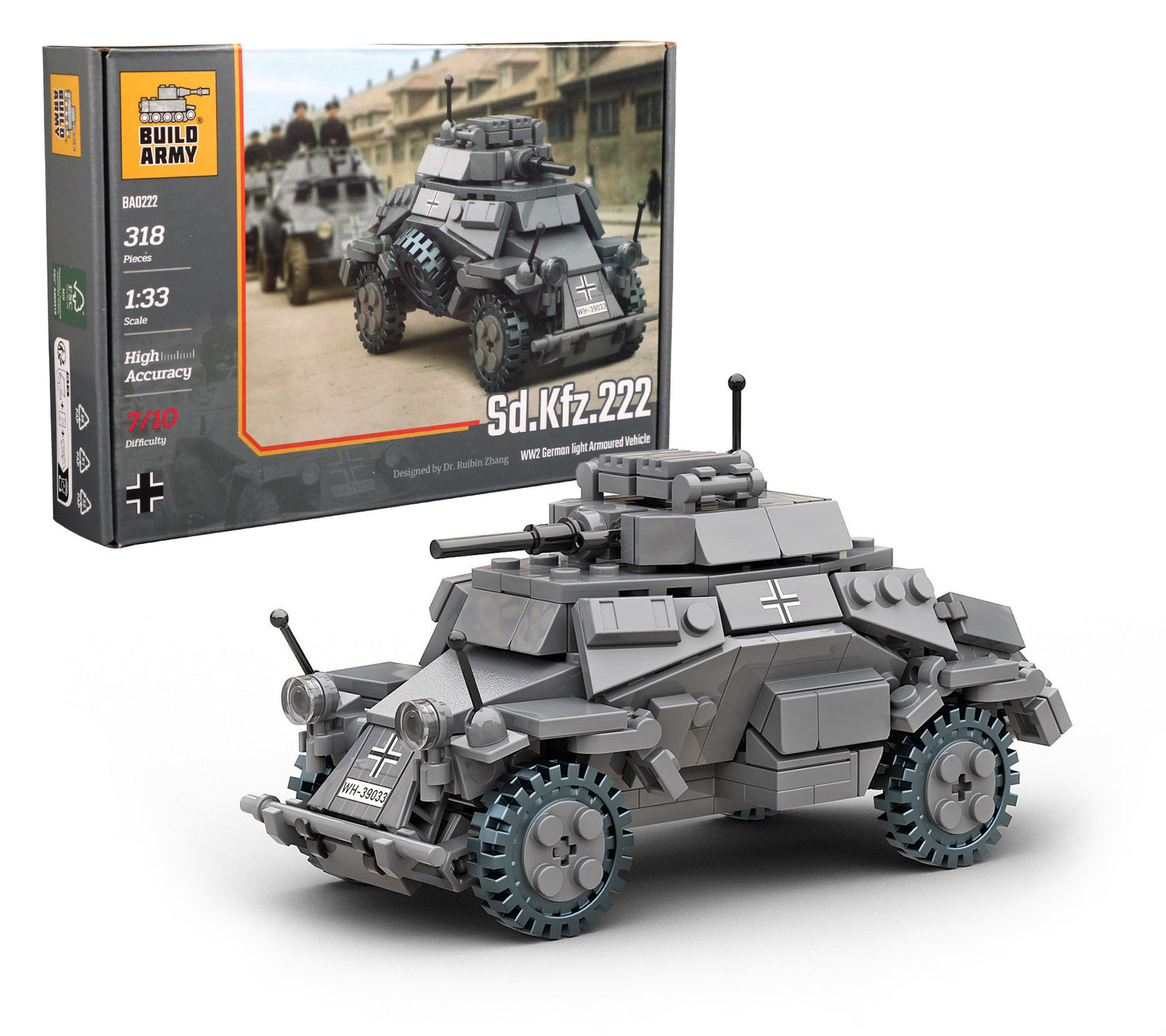 Sd. Kfz. 222 Armoured Vehicle Buildamy Military Building Block Set