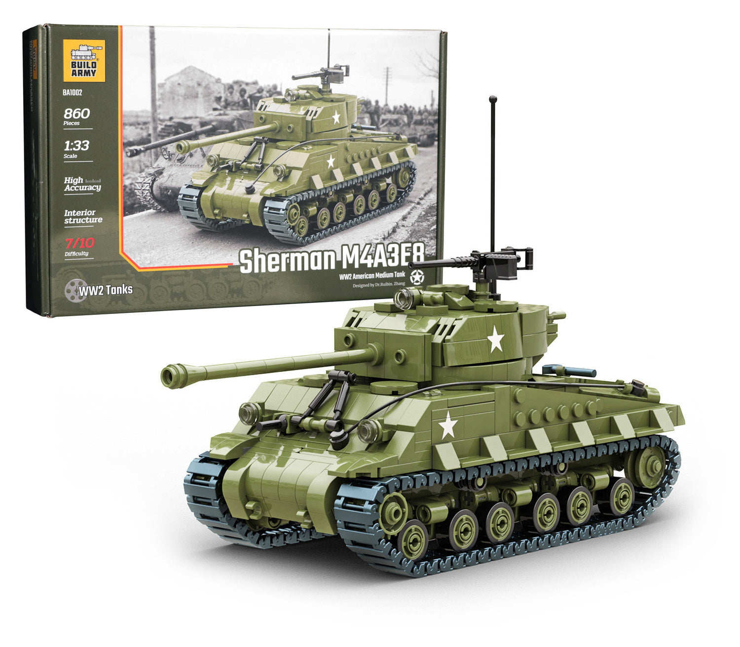 M4A3E8 Easy8 Buildamy Military Building Block Set