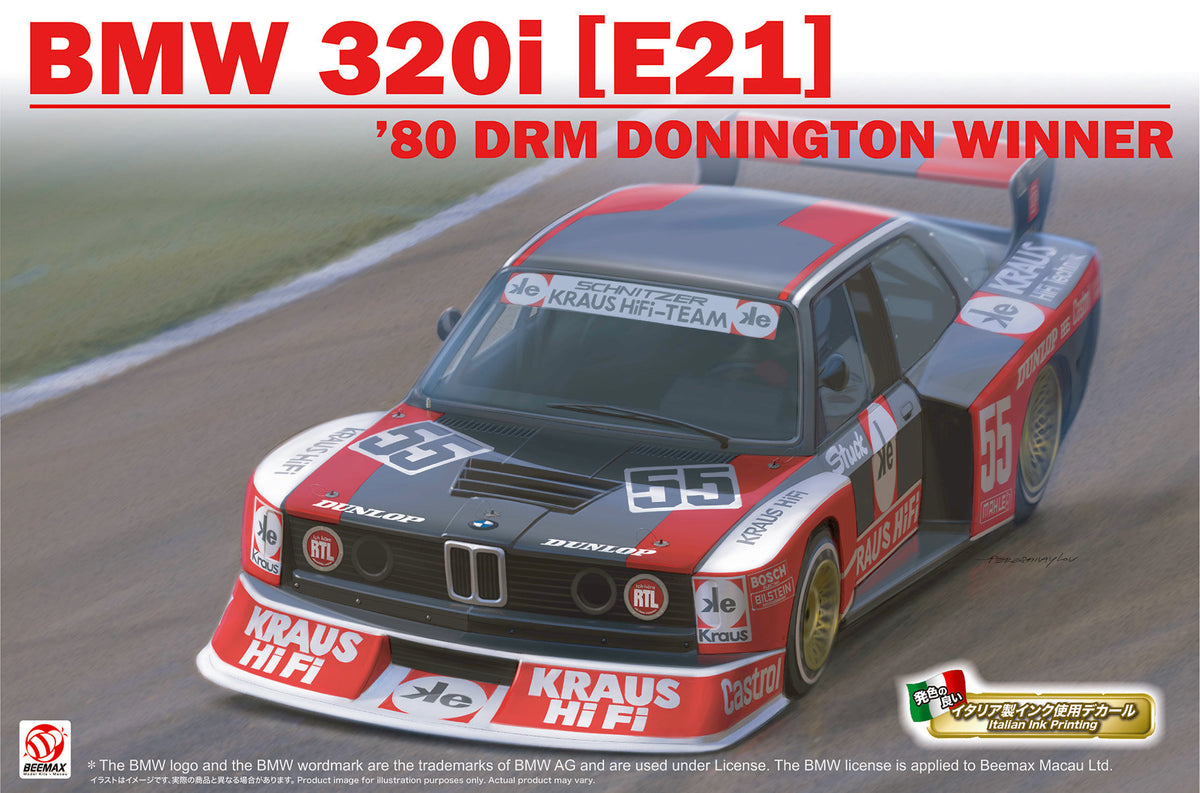 Beemax 1/24 BMW 320i E21 1980 DRM Donington Winner Scale Model Car Kit BX24028