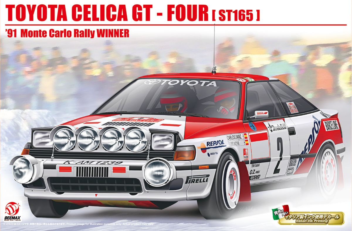 Beemax 1/24 Toyota Celica GT-Four ST-165 1991 Monte Carlo Rally Winner Car model Kit