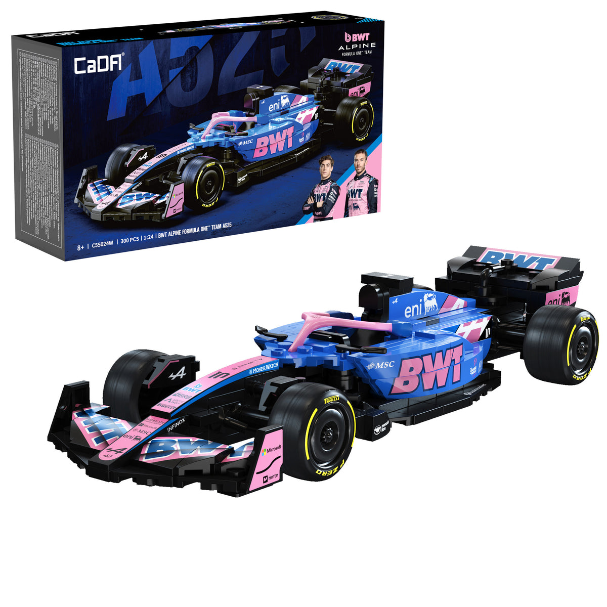 Cada 1:24 BWT Alpine F1 Team A525 Racing Car - 300 pcs Building Block Set