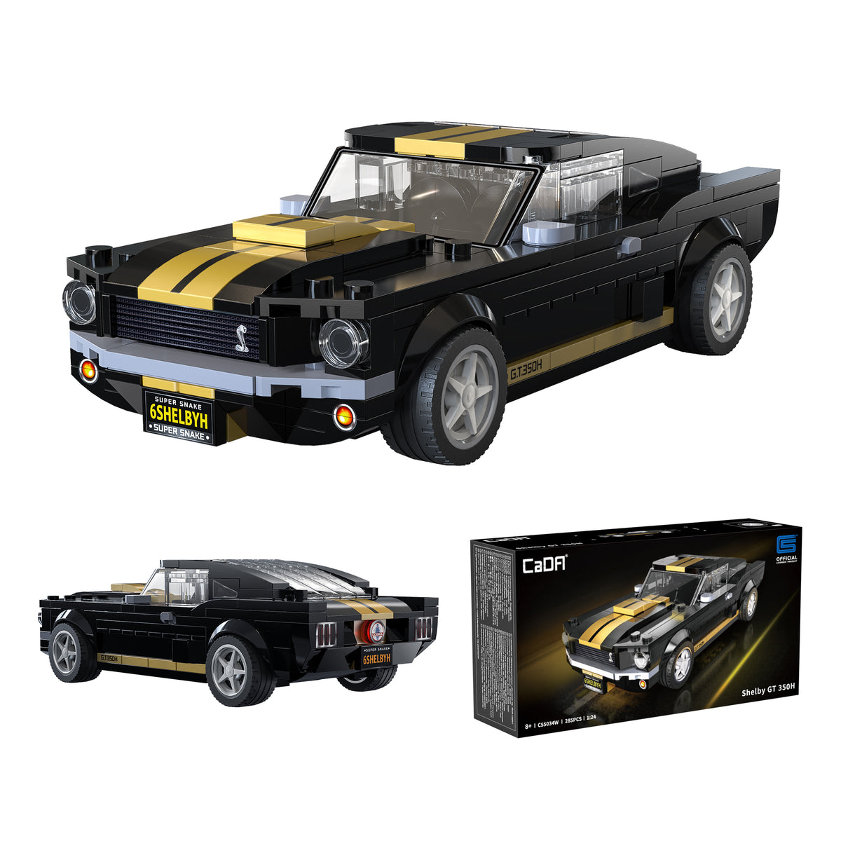 CaDA 1:24 Ford Shelby Mustang GT 350H - 285 pcs Car Building Brick Set C55034W