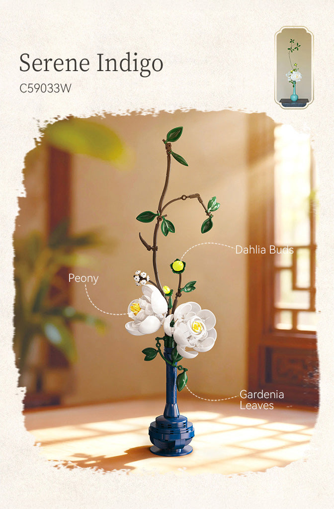 CaDA Creative - Oriental Floral Art: Serene Indigo - 324 pcs - C59033W