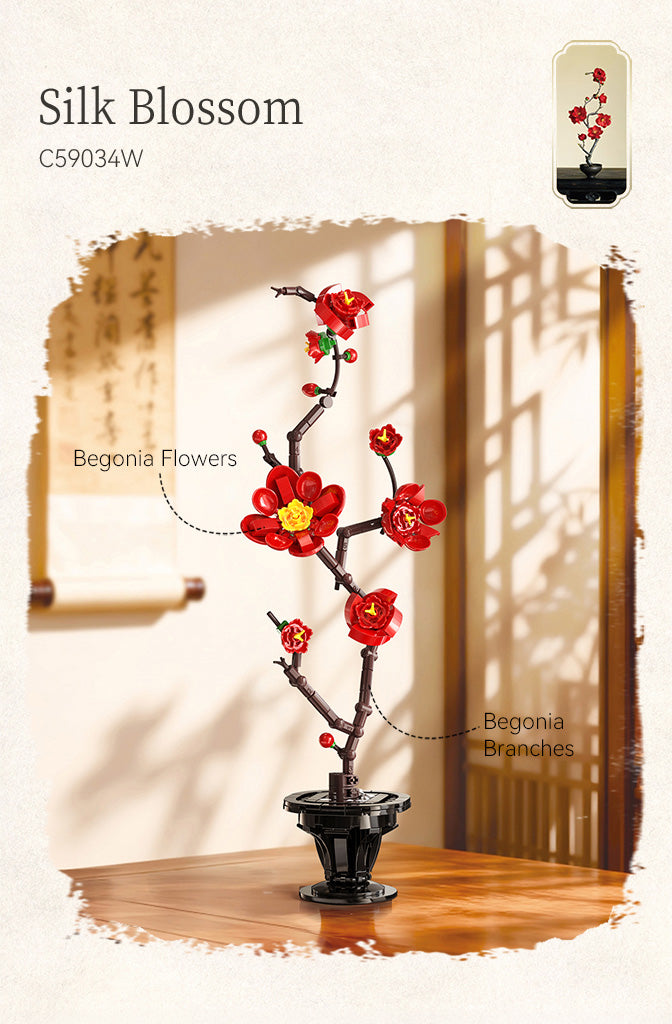 CaDA Creative - Oriental Floral Art: Silk Blossom - 305 pcs - C59034W