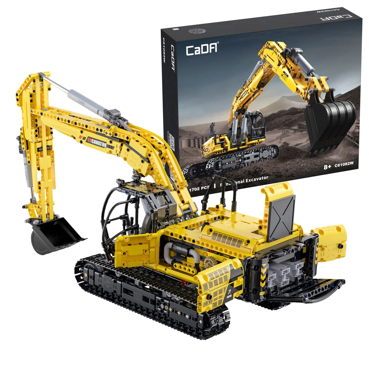 Cada Functional Excavator - 1702 pcs Digger Block Model Kit C61082W