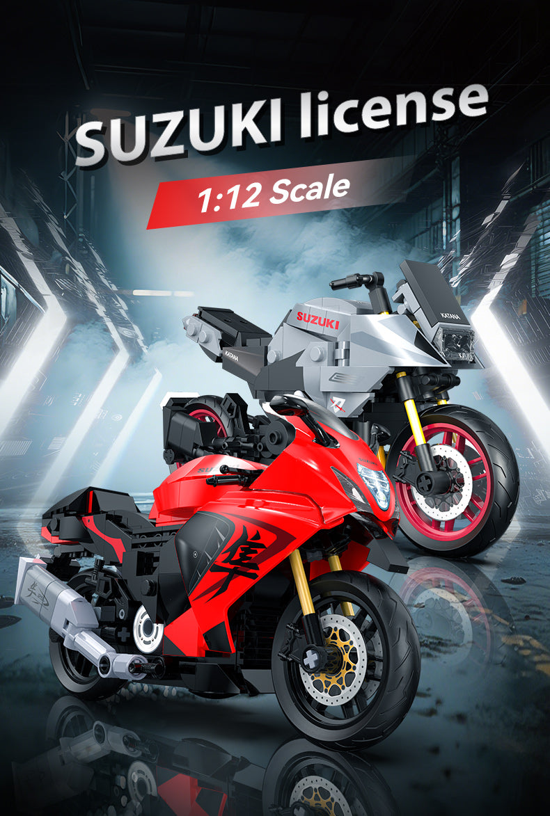 CaDA 1:12 Suzuki Hayabusa Motorbike - 299 pcs Building Block Set C62051W
