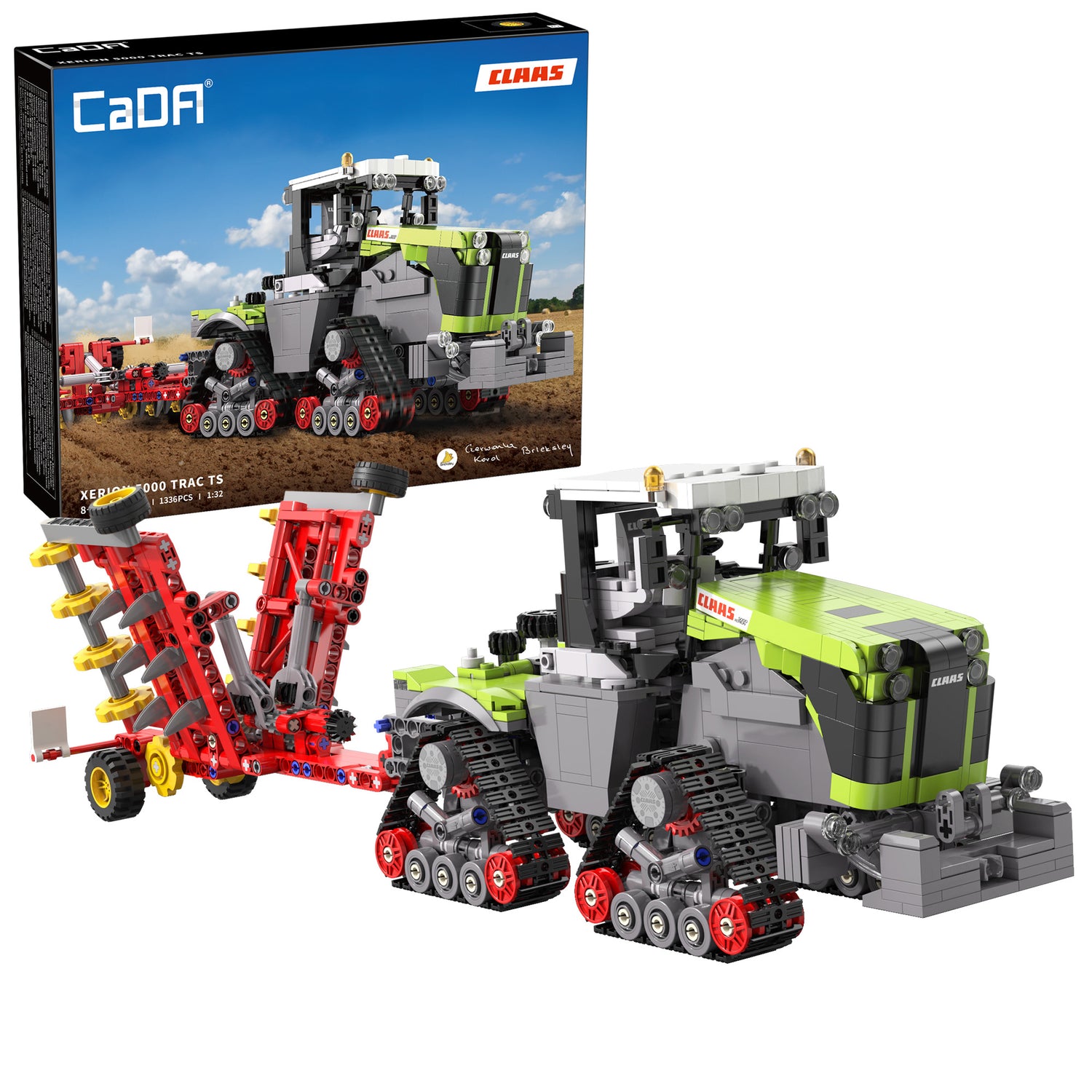 CaDA CLAAS XERION 5000 TRAC TS Tractor - 1336 pcs Farm building Block Set C65012W