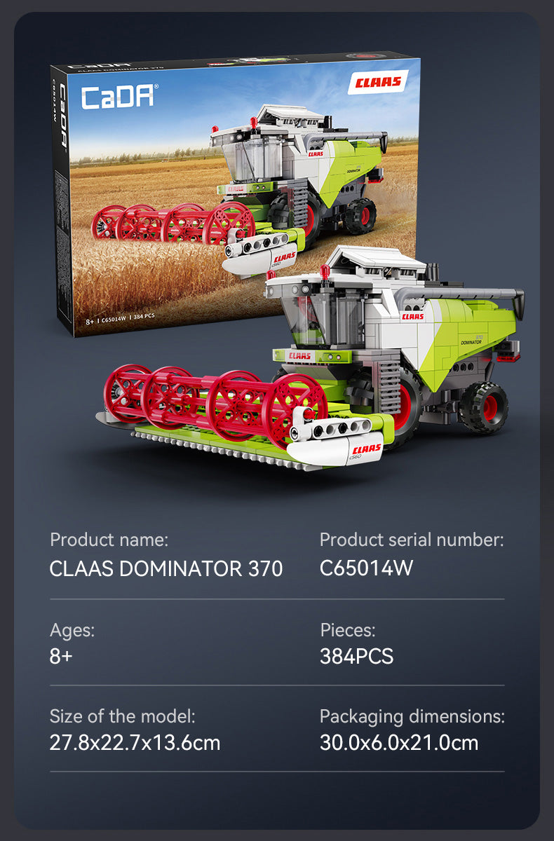 Cada CLAAS Dominator 370 Combine Harvester - 348 pcs Building Block Farm Set C65014W