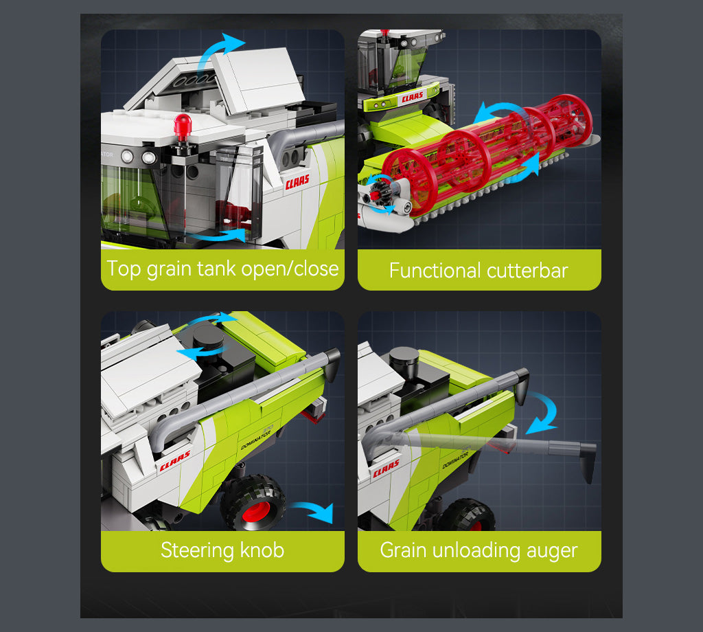 Cada CLAAS Dominator 370 Combine Harvester - 348 pcs Building Block Farm Set C65014W