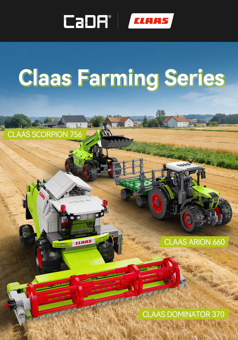 Cada CLAAS Dominator 370 Combine Harvester - 348 pcs Building Block Farm Set C65014W