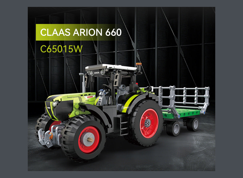 CaDA CLAAS Arion 660 Farm Tractor - 448 pcs Brick Building Farm Set C65015W