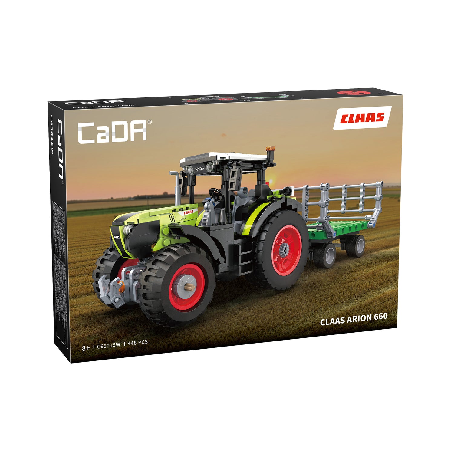 CaDA CLAAS Arion 660 Farm Tractor - 448 pcs Brick Building Farm Set C65015W
