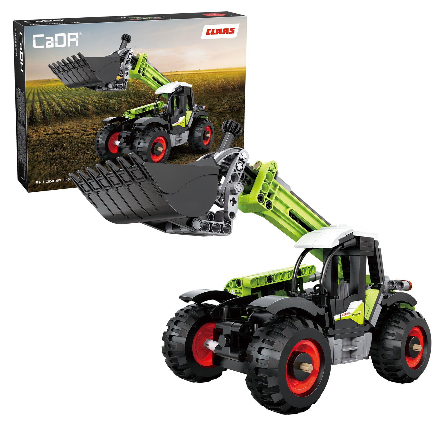 Cada CLAAS Scorpion 756 Farm Telehandler - 401 pcs Building block Farm Set C65016W