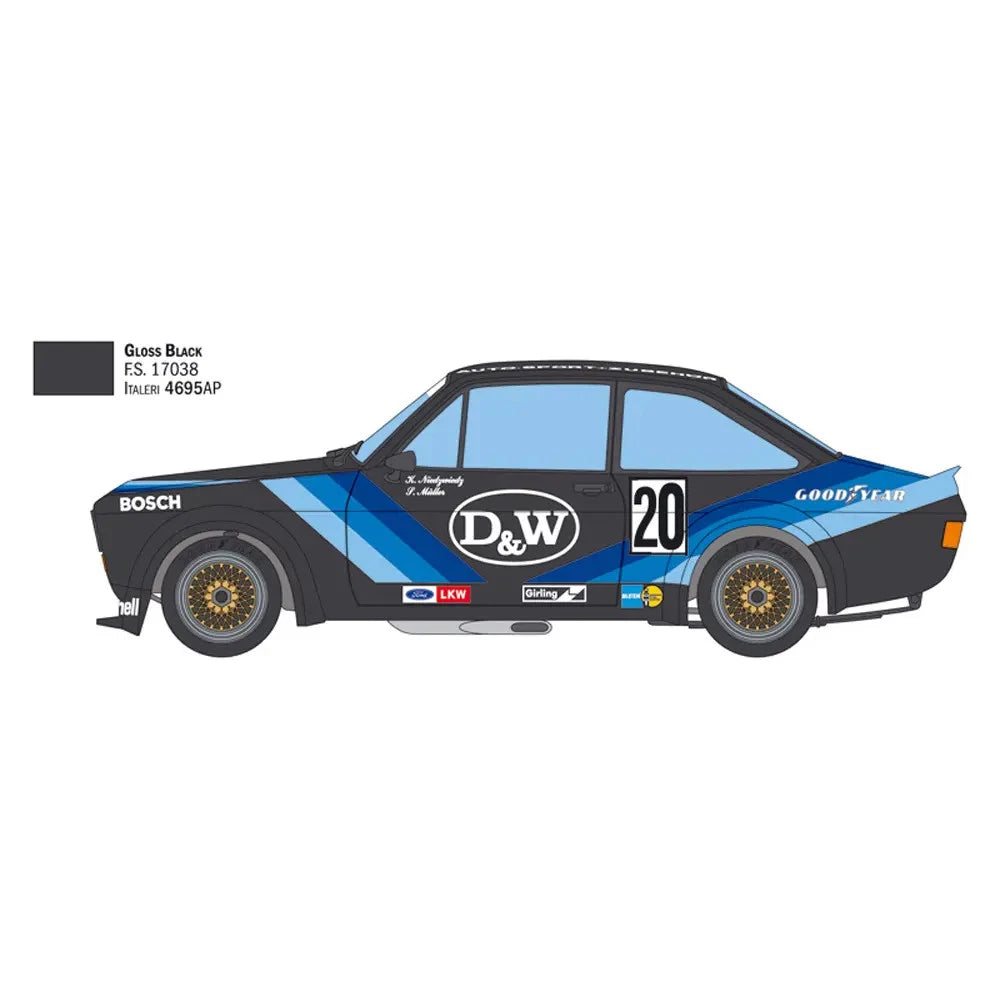 Italeri Ford Escort Zakspeed Gr. 2 1/24 model scale kit