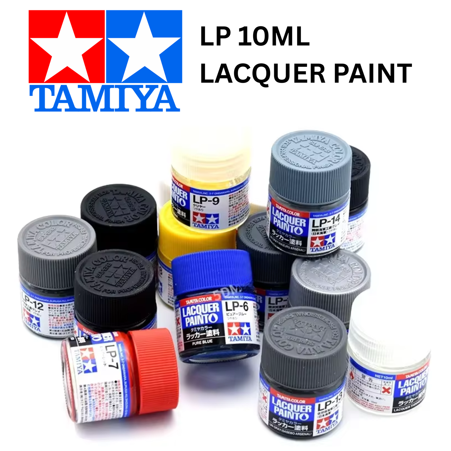 TAMIYA LP Lacquer Paints Model Paint 10ml - ALL COLOURS - Matt Gloss Satin Metallic