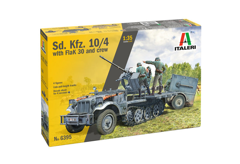 Italeri 1/35 Sd.Kfz 10/4 with Flak 30 and Crew Scale Model Kit 6395