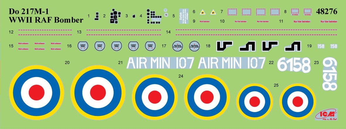ICM 1/48 Do 217M-1 WWII RAF Bomber Scale Model Kit ICM48276