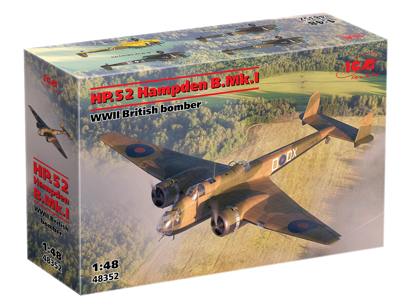 ICM 1/48 HP.52 Hampden B.Mk.I WWII British Bomber ICM