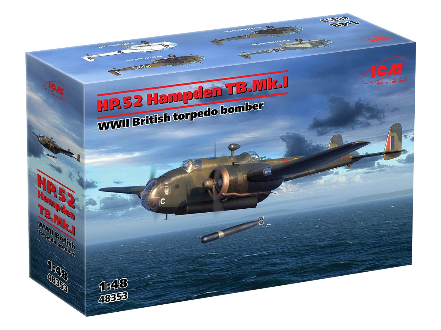ICM 1/48 HP.52 Hampden TB.Mk.I WWII British Torpedo Bomber ICM48353