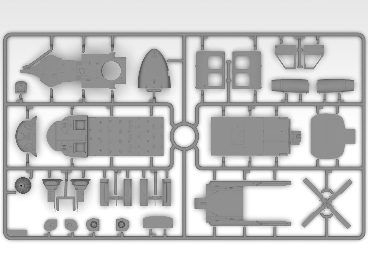 ICM 1/48UH-60A Black Hawk 'Medevac' with Flight Medics Model kit 48365