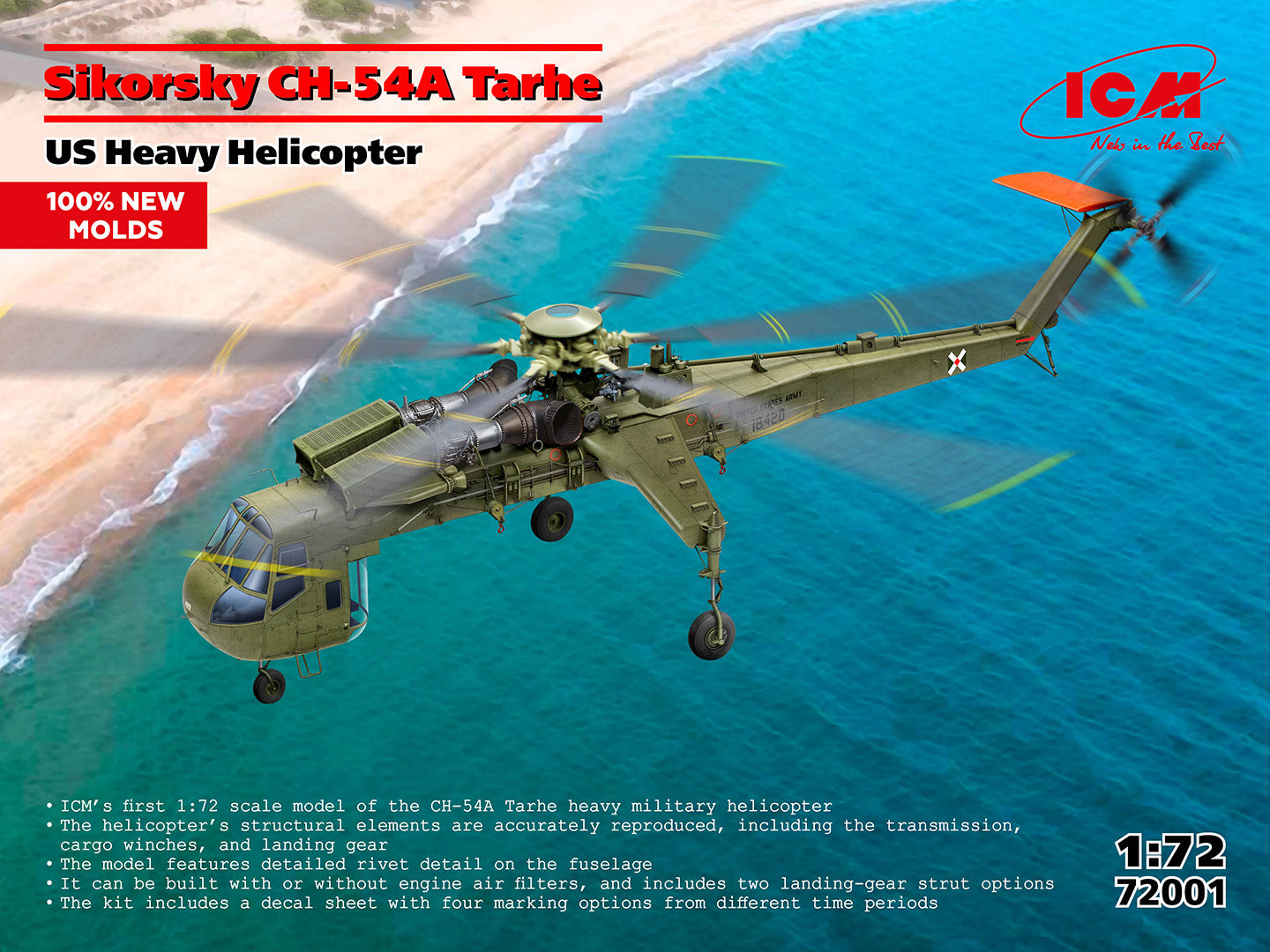 ICM 1/72 Sikorsky CH-54A Tarhe U.S. Heavy Lift Helicopter