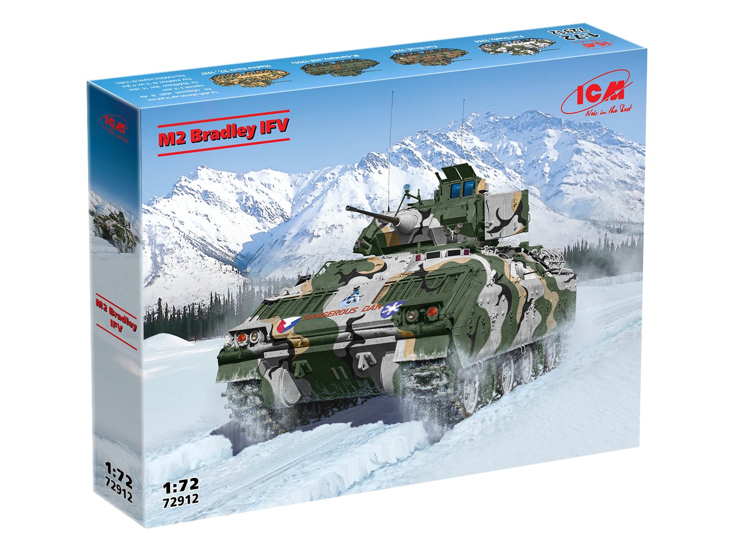 ICM 1/72 M2 Bradley Light Tank U.S. Infantry Fighting Vehicle Tank Model Kit 72912