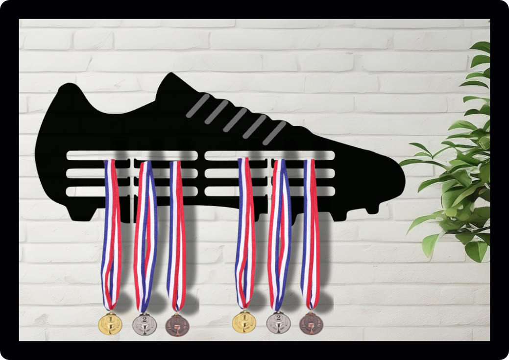 Medal Hanger Medal Holder Wall Display Rack Football Boot Soccer