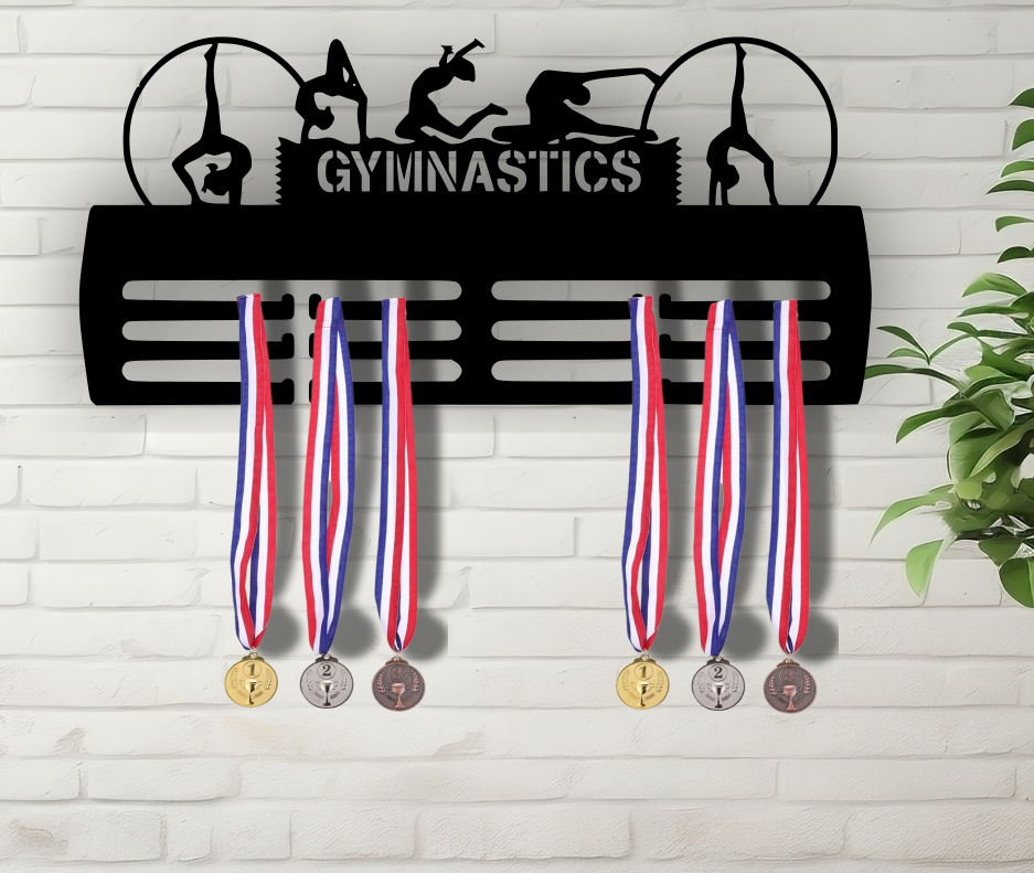 Personalised Medal Hanger Medal Holder Wall Display Rack Gymnastics