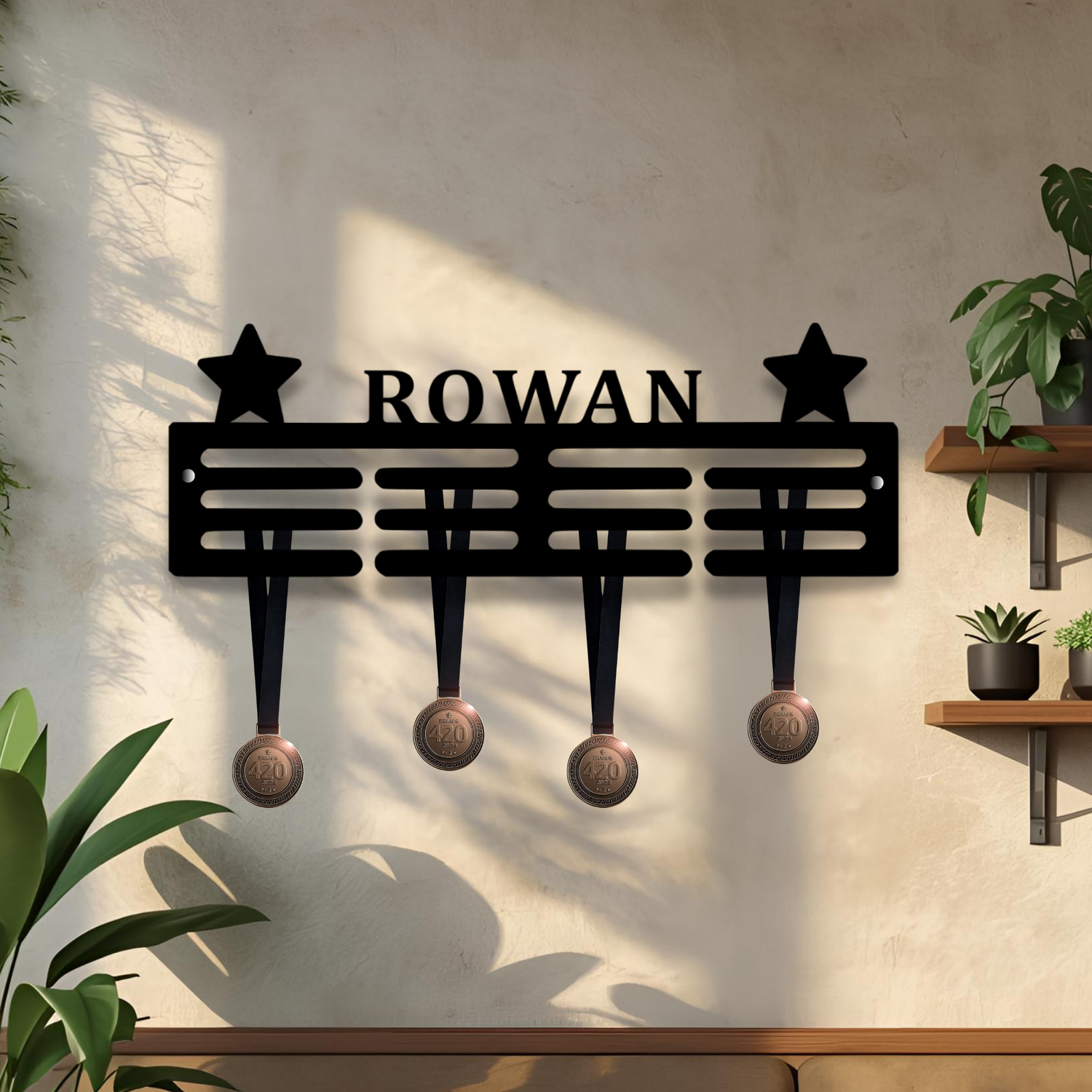 Personalised Stars Medal Hanger