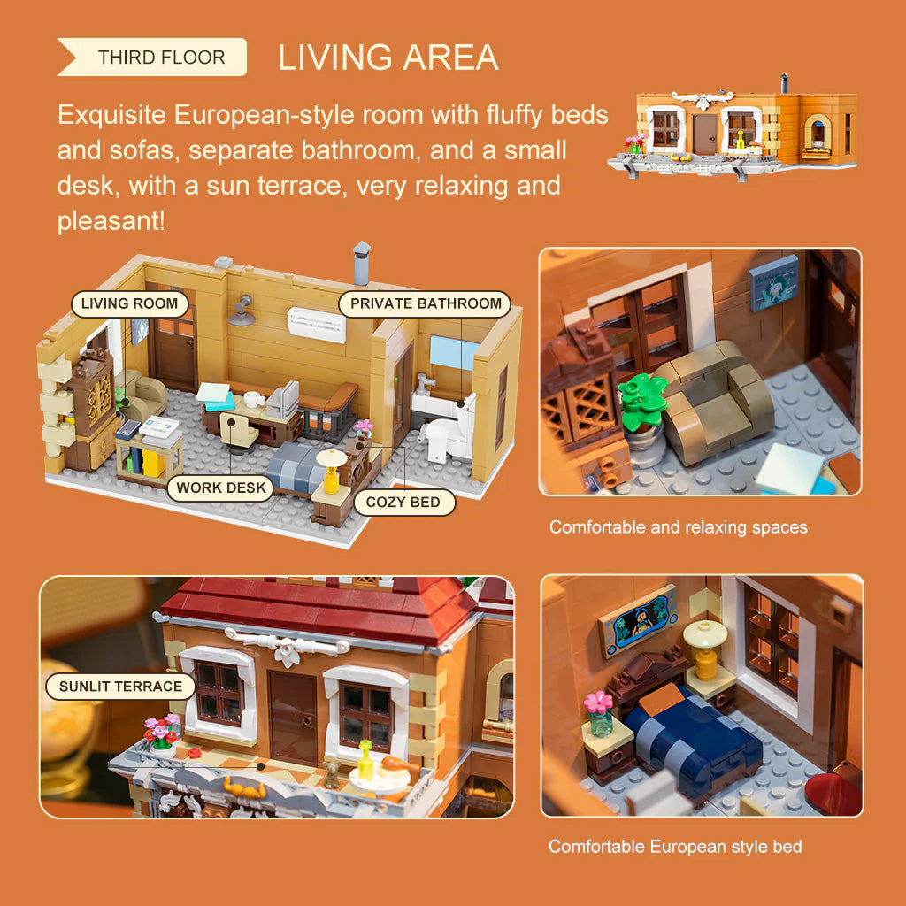 Bakery (4-Storey Building) - 2663 pcs Pantasy building brick model set