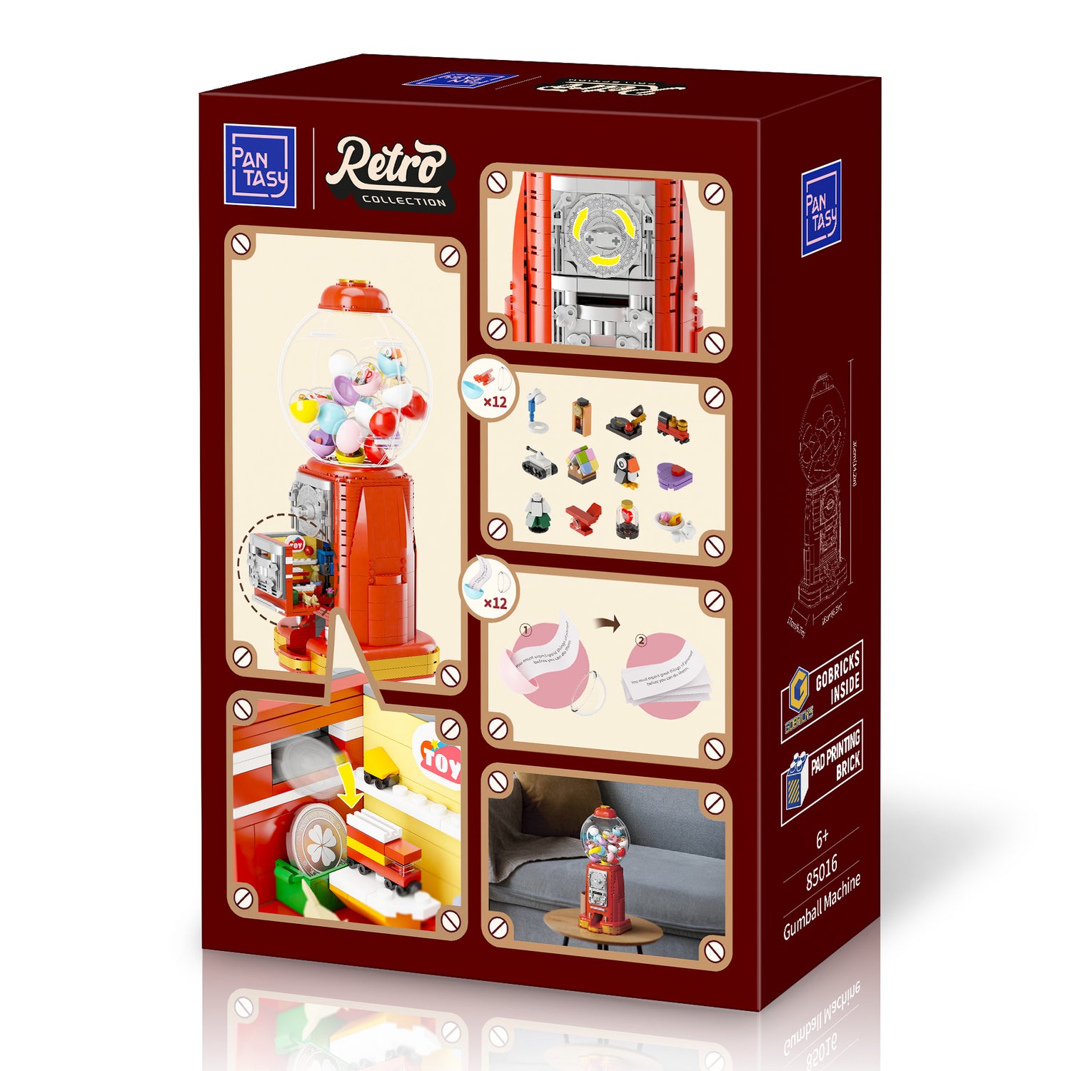 Retro Gumball Machine - 936 pcs Pantasy building brick model set