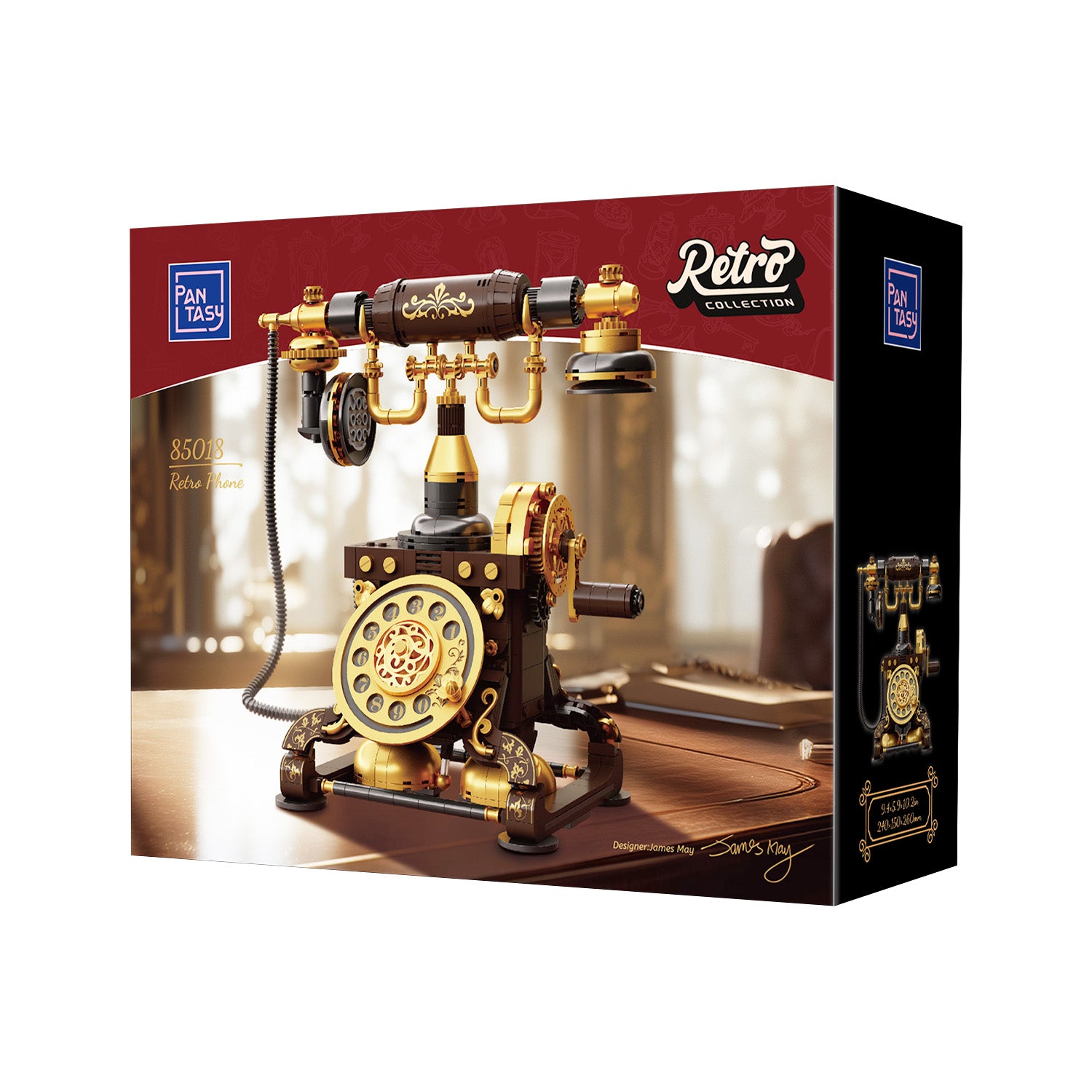 Retro Rotary Telephone - 766 pcs Pantasy building brick model set