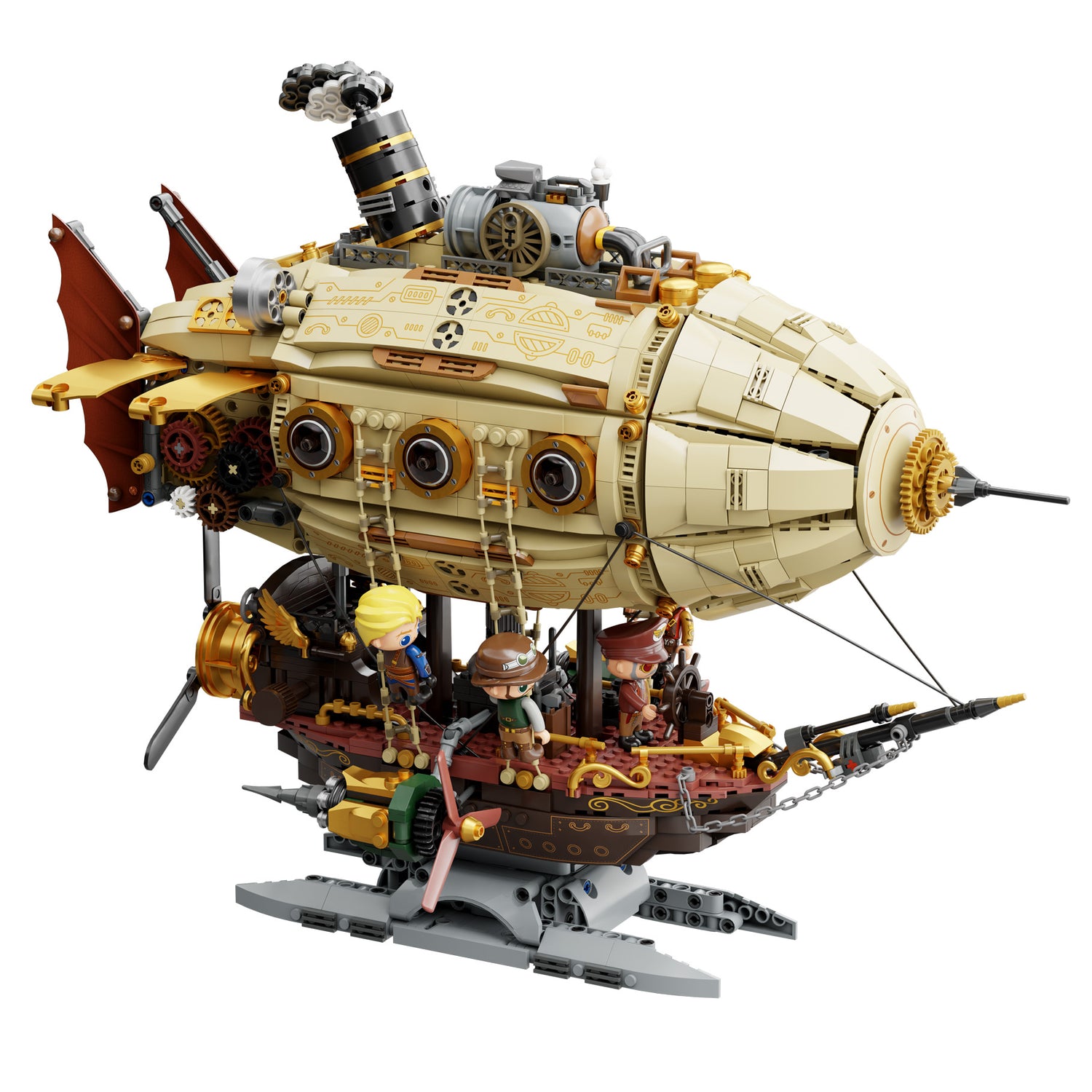 Steampunk Airship - 1949 pcs self - build brick model set