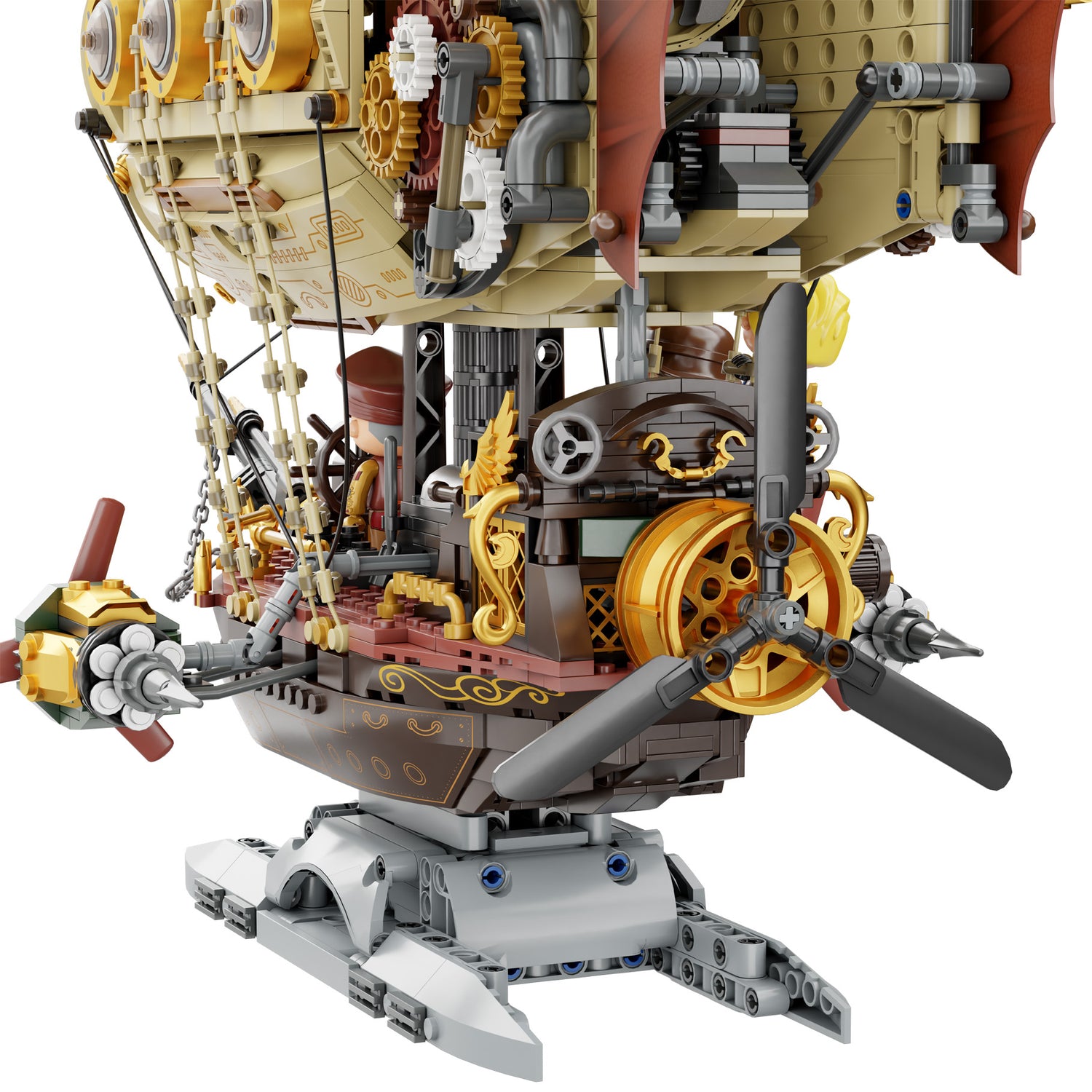 Steampunk Airship - 1949 pcs self - build brick model set
