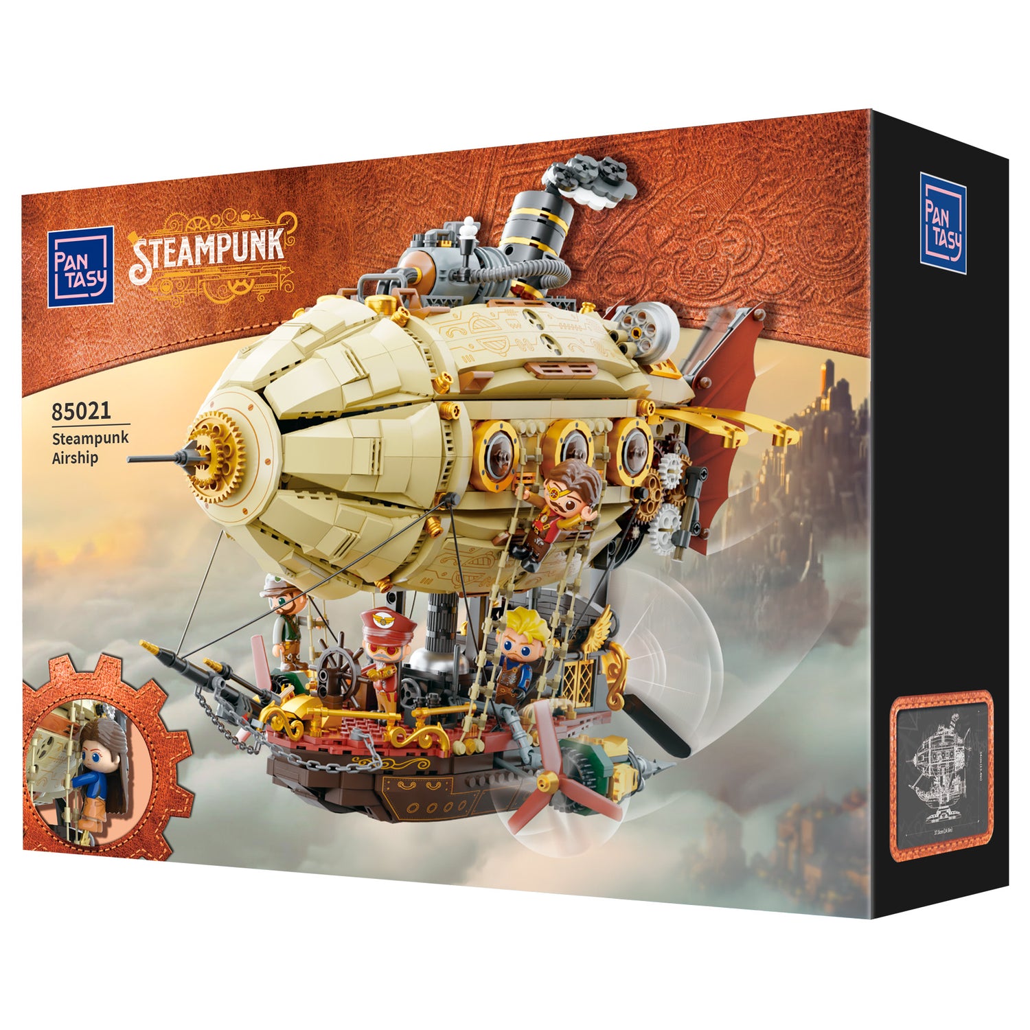 Steampunk Airship - 1949 pcs self - build brick model set