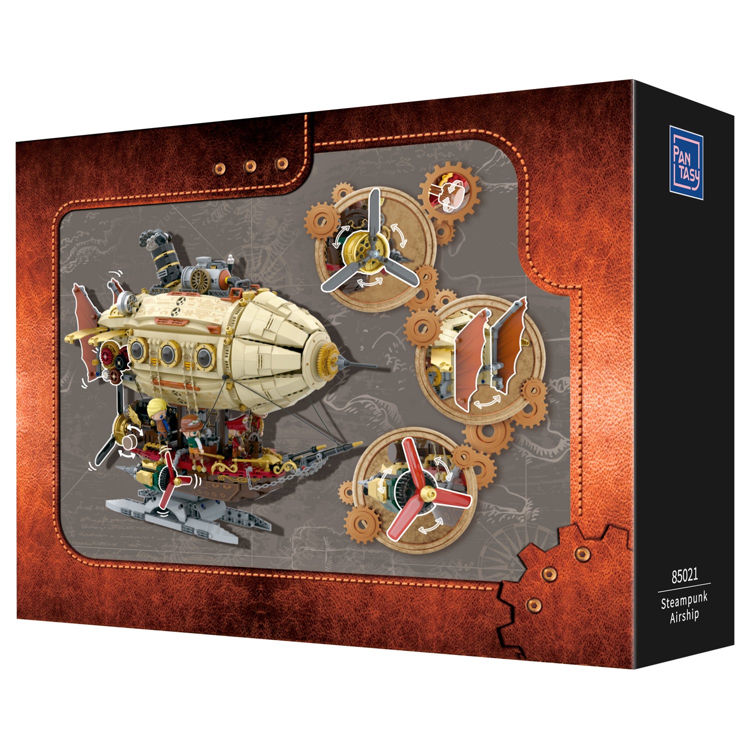 Steampunk Airship - 1949 pcs self - build brick model set