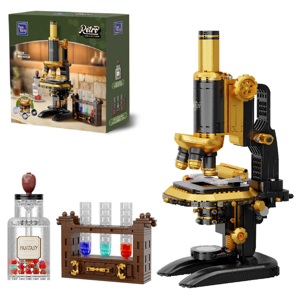 Retro Microscope with Accessories Set - 1107 pcs Pantasy building brick model set