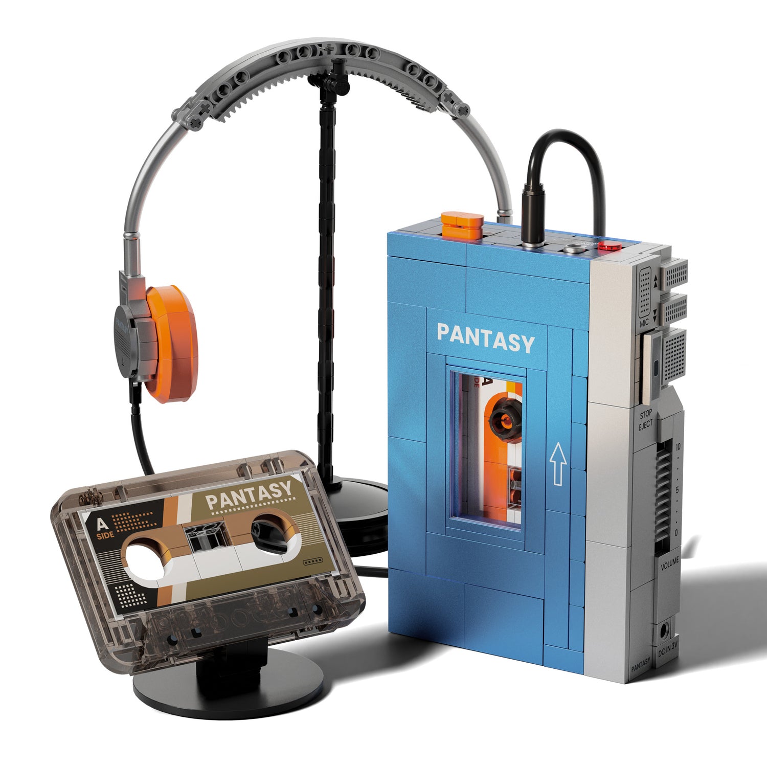 Retro Tape Cassette Player - 569 pcs ,Pantasy building brick model set