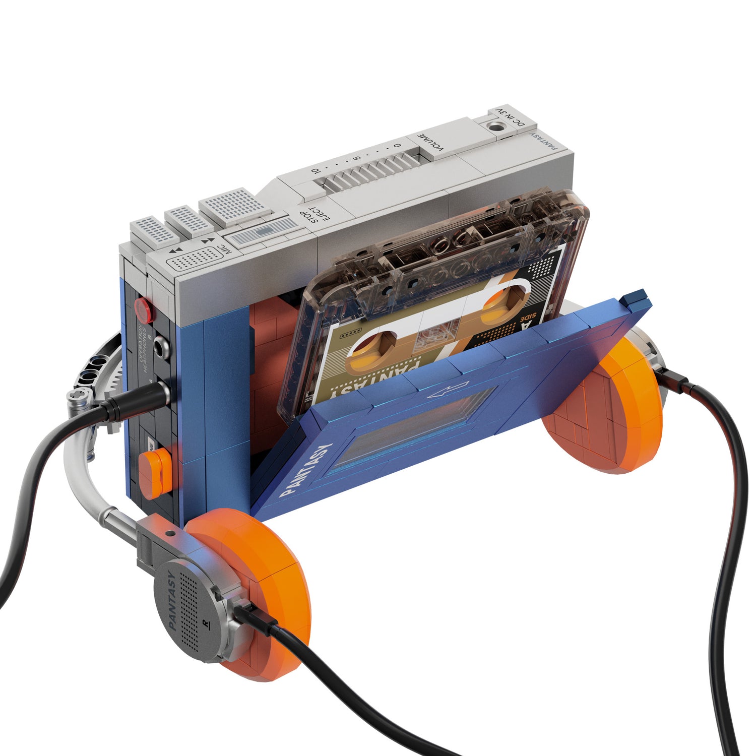 Retro Tape Cassette Player - 569 pcs ,Pantasy building brick model set