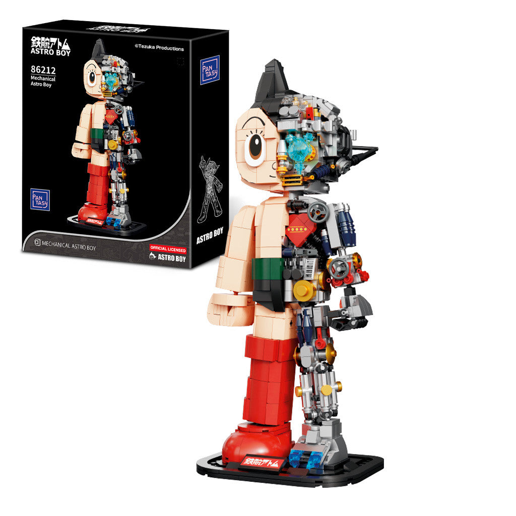 Mechanical Astro Boy Statue - 1080 pcs Pantasy Retro building brick model set