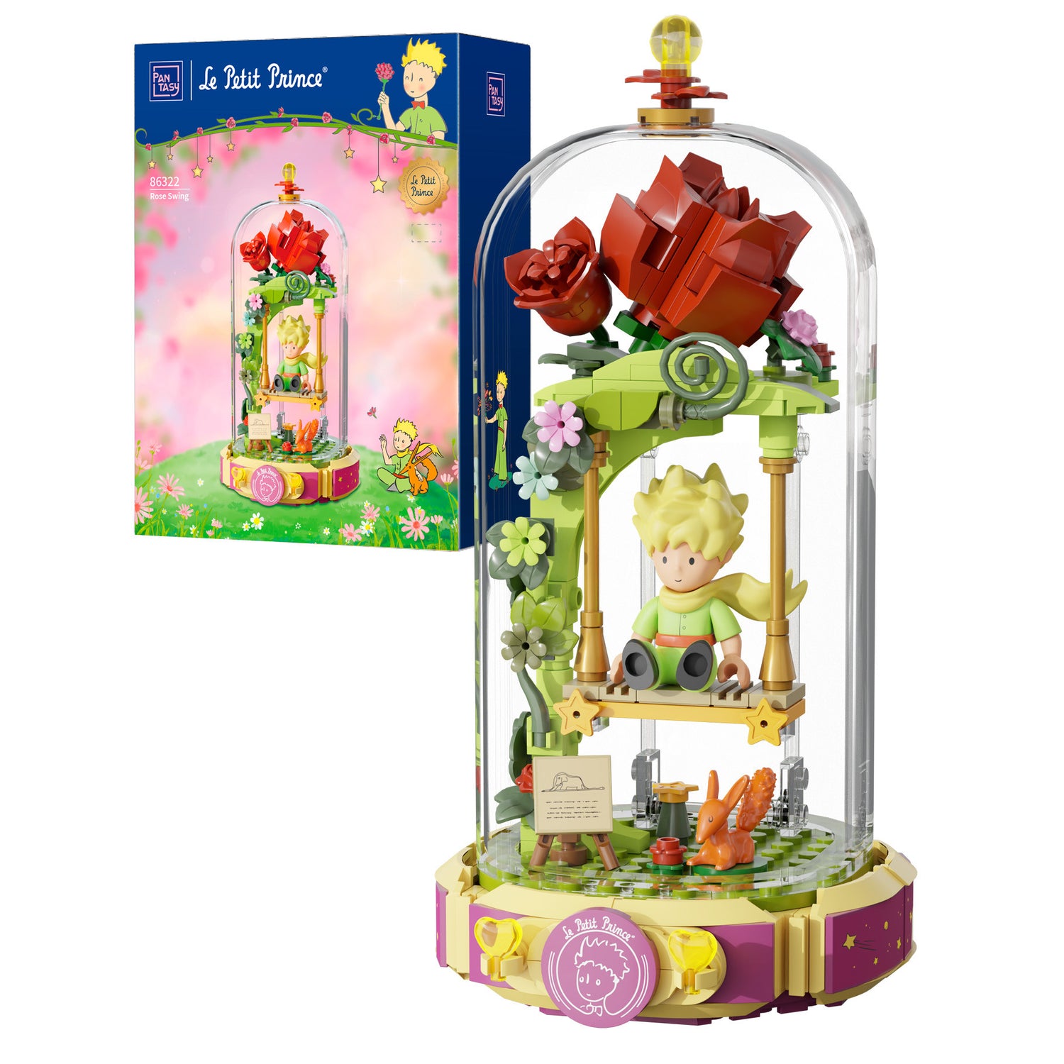 Le Petit Prince Rose Swing - 234 pcs Pantasy building brick model set