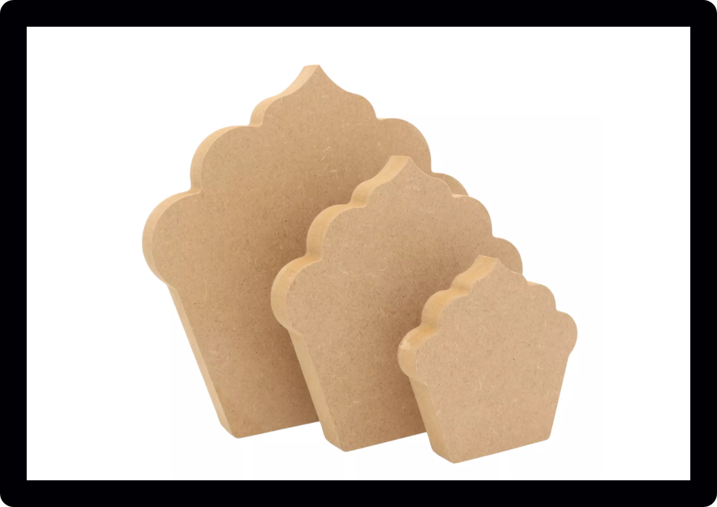 Set Of 10 Cupcake muffins Nursery Craft Tag Embellishments Decoration Crafting Shapes Blanks