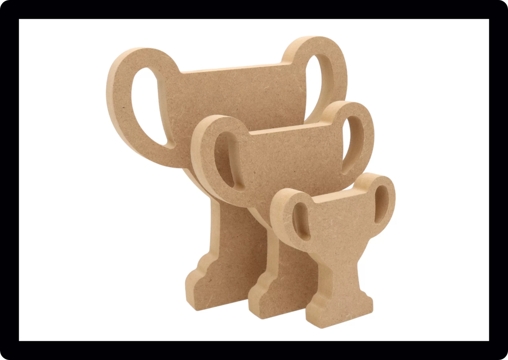 Set Of 10 Trophy Nursery Craft Tag Embellishments Decoration Crafting Shapes blank