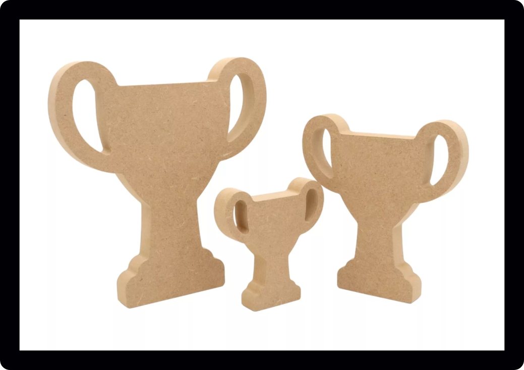 Set Of 10 Trophy Nursery Craft Tag Embellishments Decoration Crafting Shapes blank