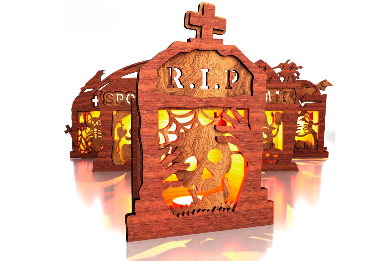 Halloween Tombstone Candle Holder Lantern